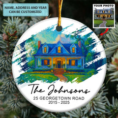 Acrylic-pour Sweet Home - Ceramic Ornament - Christmas Gift For Family Members AGP0HT036
