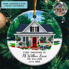 The Pixel First Christmas - Ceramic Ornament - Christmas Gift For Family Members AGP0HT034