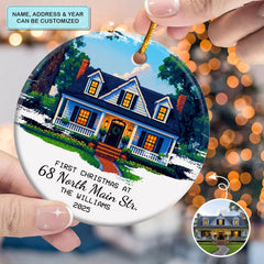 The Pixel First Christmas - Ceramic Ornament - Christmas Gift For Family Members AGP0HT034