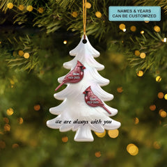 Always With You V2 - Personalized Custom Shape Mica Ornament - Christmas Gift For Family Members