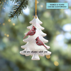 Always With You V2 - Personalized Custom Shape Mica Ornament - Christmas Gift For Family Members