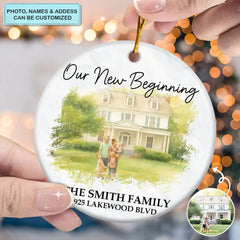 Watercolor Dwelling - Ceramic Ornament - Christmas Gift For Famliy Members AGP0HT039