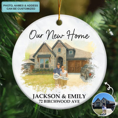 Watercolor Dwelling - Ceramic Ornament - Christmas Gift For Famliy Members AGP0HT039