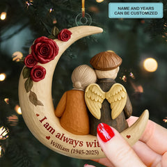 Personalized Couple Memorial - Personalized Custom Shape Mica Ornament - Christmas Gift For Family Members