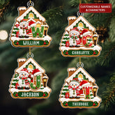Snowman Letter Christmas - Personalized Custom Shape Mica Ornament - Christmas Gift For Family