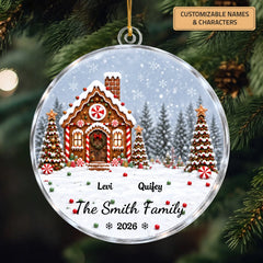 Snowman - Personalized Custom Shape Mica Ornament - Christmas Gift For Family