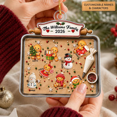Baking Tray - Personalized Custom Shape Mica Ornament - Christmas Gift For Family