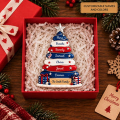 250 Christmas Tree - Personalized Custom Shape Mica Ornament - Christmas Gift For Family
