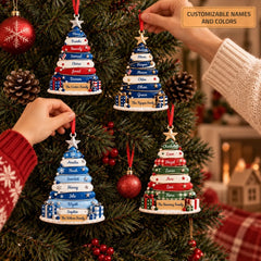 250 Christmas Tree - Personalized Custom Shape Mica Ornament - Christmas Gift For Family