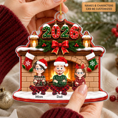 Cozy Christmas - Personalized Custom Shape Mica Ornament - Christmas Gift For Family