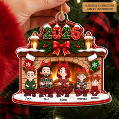 Cozy Christmas - Personalized Custom Shape Mica Ornament - Christmas Gift For Family