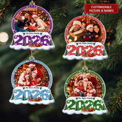 Our Family Christmas - Personalized Custom Shape Mica Ornament - Christmas Gift for Family