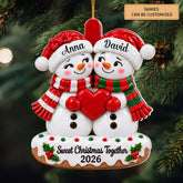 Sweet Christmas Together - Personalized Custom Shape Mica Ornament - Christmas Gift For Family
