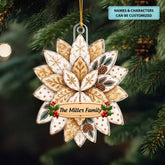 Christmas Snowman - Personalized Custom Shape Mica Ornament - Christmas Gift For Couple