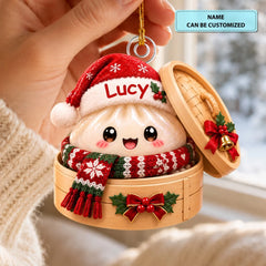 Christmas Dumpling - Personalized Custom Shape Mica Ornament - Christmas Gift For Friends, Family