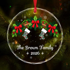 Christmas Stocking - Glass Ornament - Christmas Gift For Family