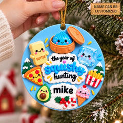 Squishy Hunting Time - Ceramic Ornament - Christmas Gift For Friends, Family