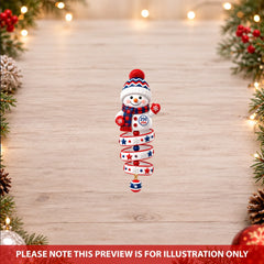Patriotic Snowman - Personalized Custom Shape Mica Ornament - Christmas Gift For Kids, Family