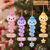 Spin Dumpling - Pesonalized Custom Shape Mica Ornament - Christmas Gift For Family