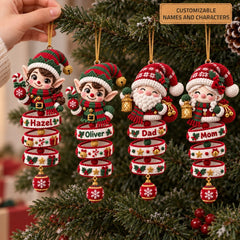 Christmas Spin - Personalized Custom Shape Mica Ornament - Christmas Gift For Kids, Family