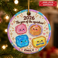 Glittery Squishies - Ceramic Ornament - Christmas Gift For Friends, Family