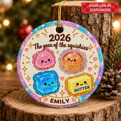 Glittery Squishies - Ceramic Ornament - Christmas Gift For Friends, Family
