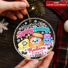 The Year Of Squishy Hunting - Glass Ornament - Christmas Gift For Kids, Family