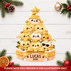 Dumpling Tree - Personalized Custom Shape Mica Ornament - Christmas Gift For Kids, Family