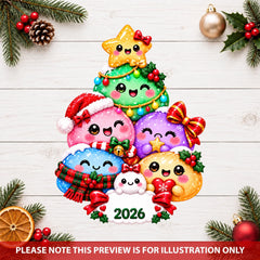 Christmas Dumpling Tree - Personalized Custom Shape Mica Ornament - Christmas Gift For Kids, Family