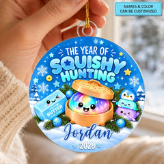 Viral Dumpling Squishy Gift - Personalized Custom Shape Mica Ornament - Christmas Gift For Family
