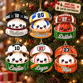 Sports Dumpling Squishy Style - Personalized Custom Shape Mica Ornament - Christmas Gift For Friends, Family