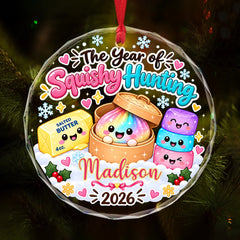 The Year Of Squishy Hunting - Glass Ornament - Christmas Gift For Kids, Family