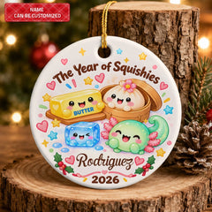 Year Of Squishies - Ceramic Ornament - Christmas Gift For Kids, Family