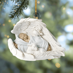 Sleeping Angel Mica Ornament NCU0TL024