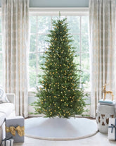 9' Alpine Fir Slim Artificial Christmas Tree 900 Warm White LED Lights