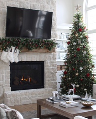 12' Alpine Fir Slim Artificial Christmas Tree 1400 Warm White LED Lights