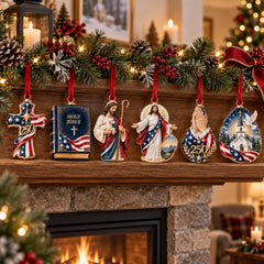 Blessed America Acrylic Ornament Gift Set NCU0HT156