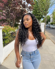 100% Human Hair 360 Water Wave Wig | Natural Hairline, Full Volume