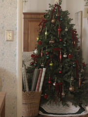 6.5' Cypress Spruce Artificial Christmas Tree with 1000 Warm White & Multi-Color LED Lights