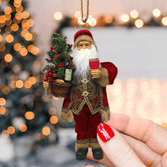 Festive Santa Delight - Mica Ornament NCU0PD192