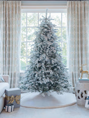 6.5' Queen Flock® Artificial Christmas Tree with 750 Warm White LED Lights