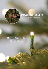 9' King Douglas Fir Artificial Christmas Tree with 1200 Warm White & Multi-Color LED Lights