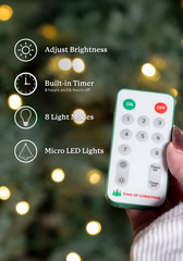 9' Aspen Fir Tree with 2000 Warm White & Multi-Color LED Lights