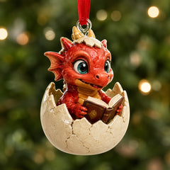 Hatchling Reader Dragon Mica Ornament NCU0HT066