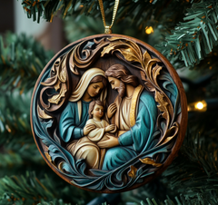 Holy Family Mica Ornament NCU0PT059