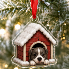 House Pitbull Adorable Mica Ornament NCU0NT004
