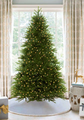 9' King Fraser Fir Artificial Christmas Tree with 1800 Warm White & Multi-Color LED Lights