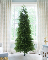 7.5' King Fraser Fir Slim Artificial Christmas Tree with 750 Warm White & Multi-Color LED Lights