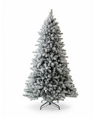 10' King Flock® Artificial Christmas Tree with 1250 Warm White LED Lights