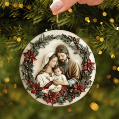 Peaceful Nativity Scene Mica Ornament NCU0TL090